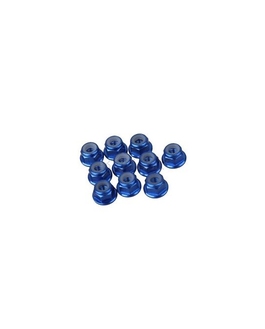 M3 Hex Locknuts Aluminium Blue