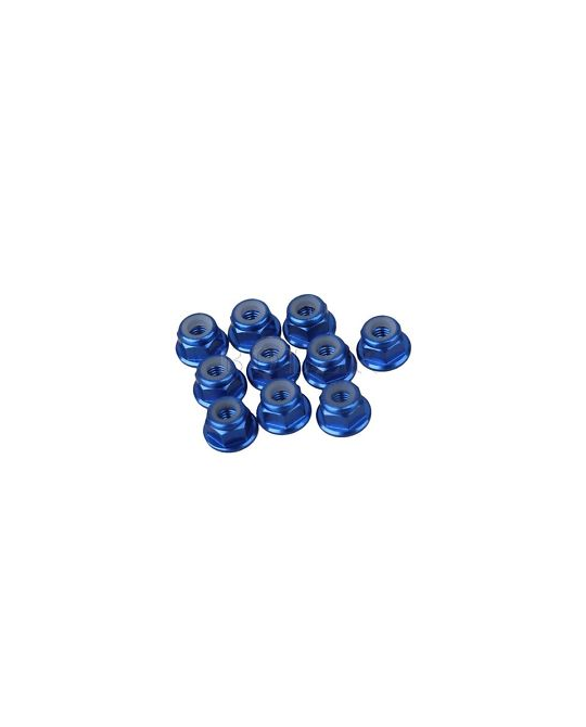 M3 Hex Locknuts Aluminium Blue