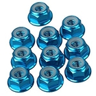 M3 Hex Locknuts Aluminium Light Blue