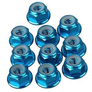 M3 Hex Locknuts Aluminium Light Blue-nuts,-bolts,-screws-and-washers-Hobbycorner