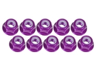 M3 Hex Locknuts Aluminium Purple