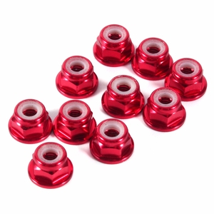 M3 Hex Locknuts Aluminium Red-nuts,-bolts,-screws-and-washers-Hobbycorner