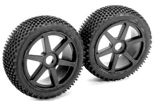 1/8B Mounted Black Wheels 17mm Hex-wheels-and-tires-Hobbycorner