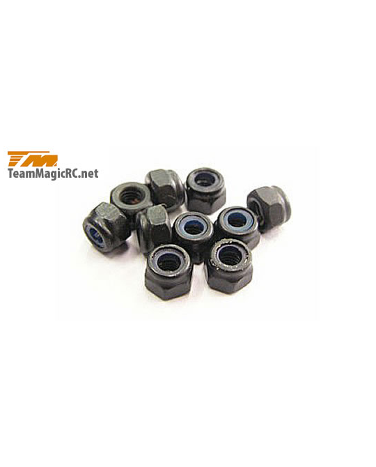 Nuts -  M3 nyloc -  Steel (10 pcs) -  111007ST