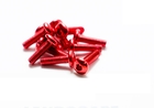 M3x10mm Aluminium Screw 10pcs - Red