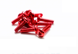 M3x10mm Aluminium Screw 10pcs - Red-nuts,-bolts,-screws-and-washers-Hobbycorner