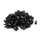 Nylon Pillar Hex Spacer - Single Flat Head - Black - M3x6+6mm - 20pcs