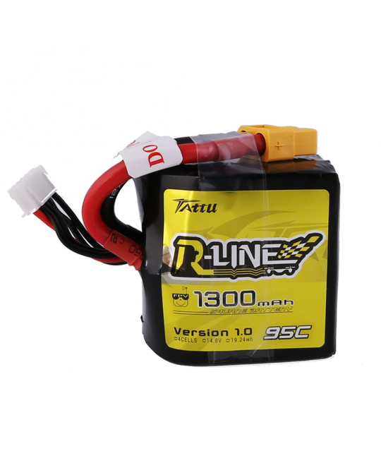 1300Mah - 14.8v - 4S - 95C - Square lipo battery pack