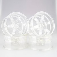 Clear 6 spoke - 9mm Offset - 4pk-wheels-and-tires-Hobbycorner