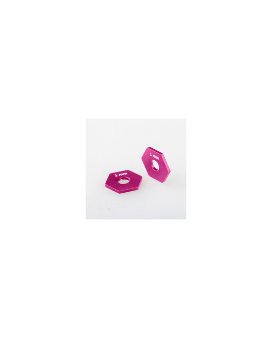 Hex Hub -12x1 mm - Pink - 2pk