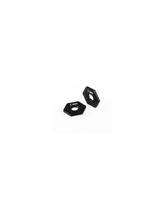 Hex Hub -12x1 mm - Black - 2pk