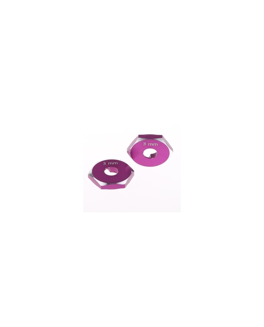 Hex Hub -12x3 mm - Purple - 2pk