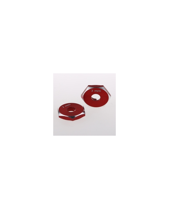 Hex Hub -12x3 mm - Red - 2pk