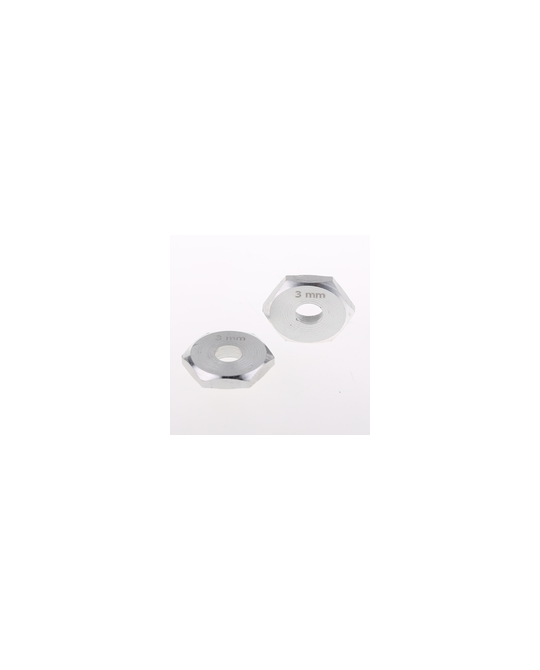 Hex Hub -12x3 mm - Silver - 2pk