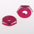 Hex Hub -12x3 mm - Pink - 2pk