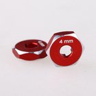 Hex Hub -12x4 mm - Red - 2pk