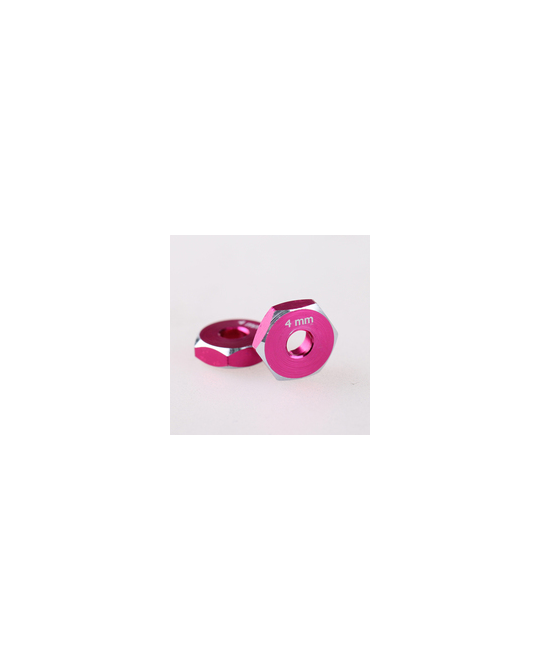 Hex Hub -12x4 mm - Pink - 2pk