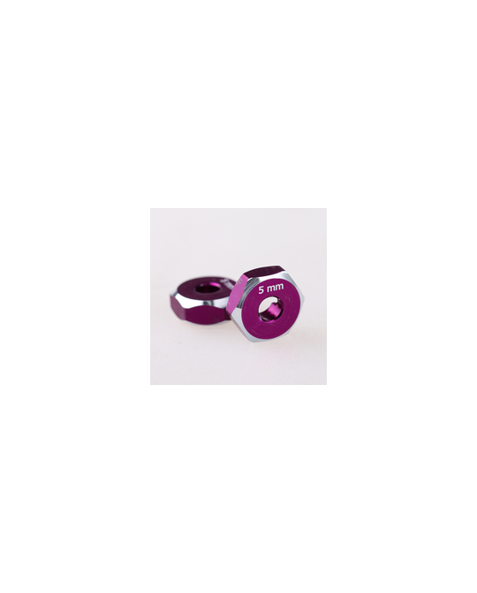 Hex Hub -12x5 mm - Purple - 2pk