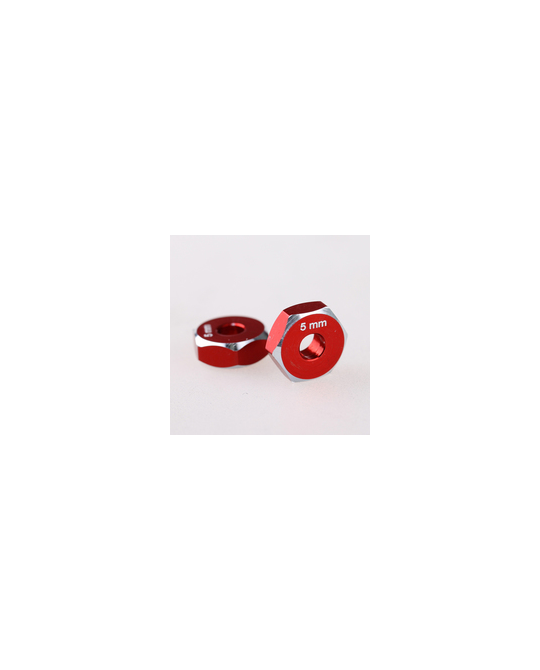 Hex Hub -12x5 mm - Red - 2pk