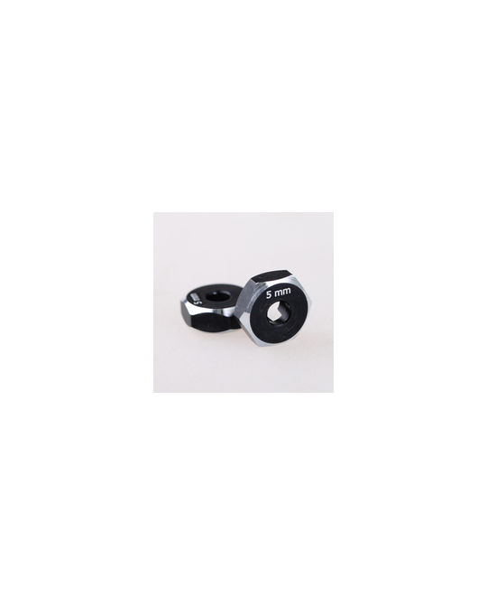 Hex Hub -12x5 mm - Black - 2pk