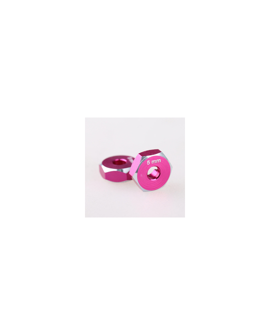 Hex Hub -12x5 mm - Pink - 2pk