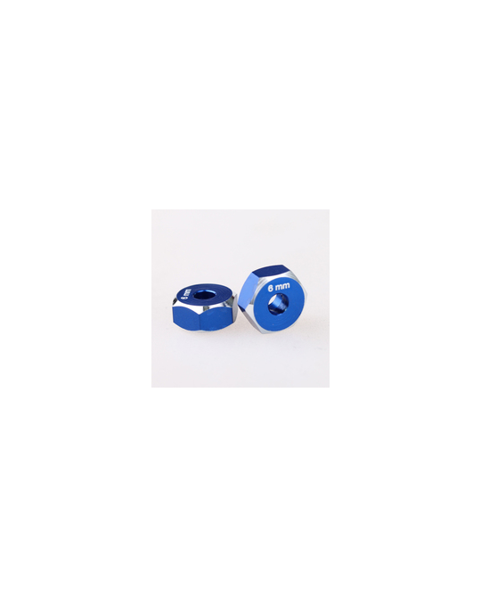 Hex Hub -12x6 mm - Dark Blue - 2pk