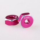 Hex Hub -12x6 mm - Pink - 2pk