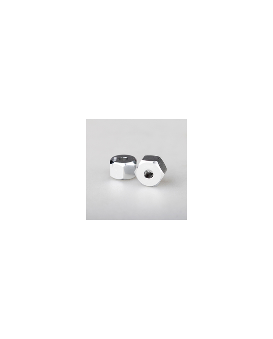 Hex Hub -12x8 mm - Silver - 2pk