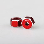 Hex Hub -12x8 mm - Red - 2pk