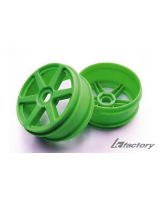 1/8B 17mm - Green 6 Spoke Rims