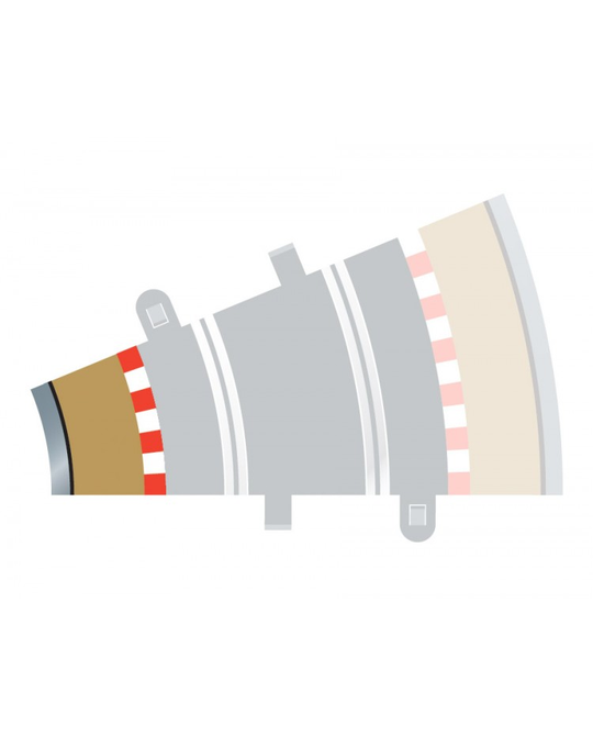 Radius 2 Curve Inner Borders 22.5° x4