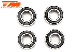 Ball Bearings - Metric - 8x16x5mm - Rubber Seal - Black-rc---cars-and-trucks-Hobbycorner