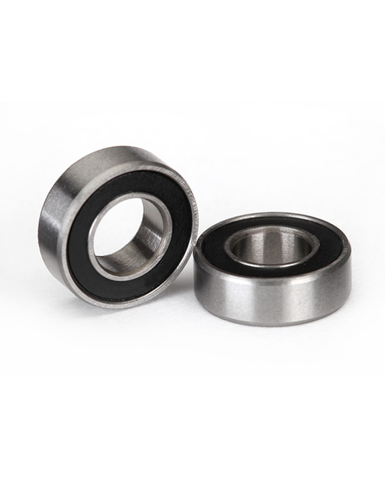 Ball bearings, black rubber sealed (6x12x4mm) (2) - 5117A