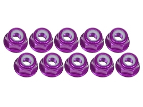 M4 Aluminium Hex Flange Nut Purple-nuts,-bolts,-screws-and-washers-Hobbycorner
