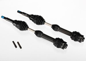 Driveshafts, front, steel-spline constant-velocity (complete assembly) (2)-rc---cars-and-trucks-Hobbycorner