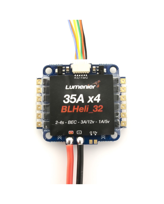 BLHeli_32 32bit 35A 4-in-1 ESC 2-4s w/ BEC 3A/12v, 1A/5v, DSHOT 1200