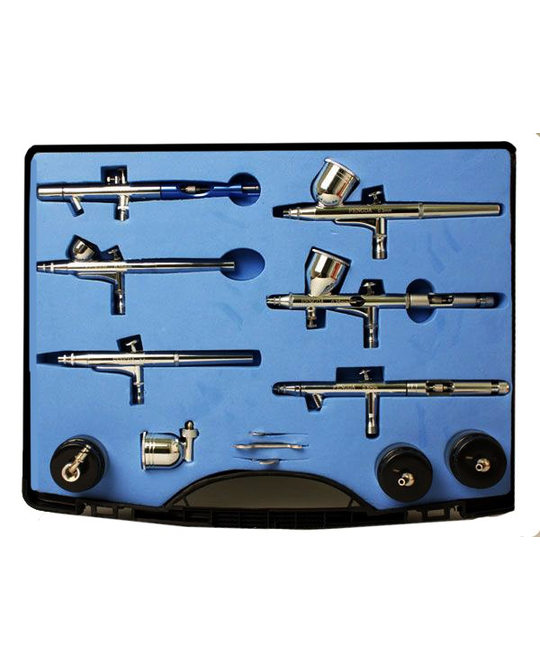 6 Double Action Airbrush Set - BD813