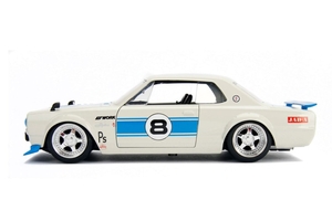 1971 Nissan Skyline 2000 GT-R – White w/blue-model-kits-Hobbycorner