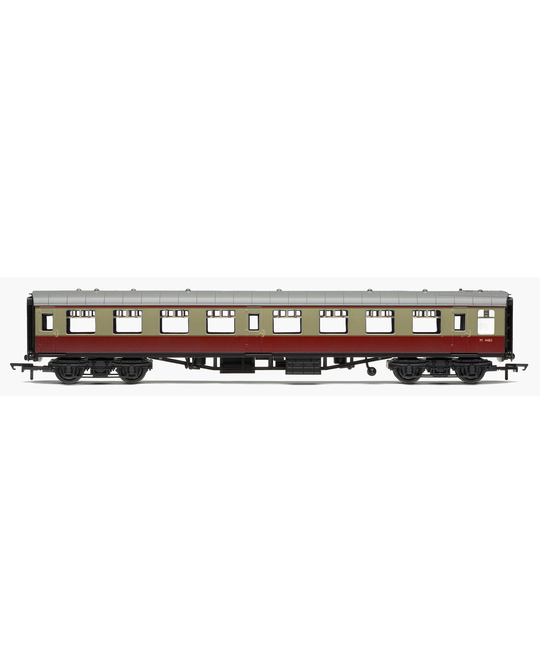 RailRoad, BR, Mk.1 Tourist Second Open Coach, BR Carmine & Cream -Era 4