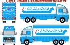 1/24 DAF 95 Mainfreight NZ Canvas Truck - 1-3914