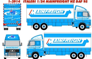 1/24 DAF 95 Mainfreight NZ Canvas Truck - 1-3914-model-kits-Hobbycorner