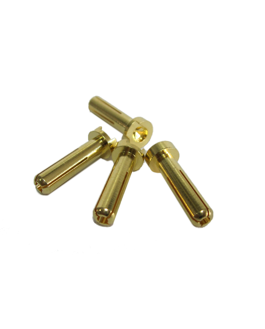 4mm Gold Bullet Connector low profile Male 2pcs