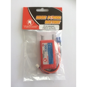 1300mAh 2S 7.4V 20C Li-Po, 18 AWG EC2. FBS - EFLB13002S20Y-batteries-and-accessories-Hobbycorner