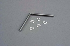 Suspension pins, 2.5x31.5mm (king pins) w/ E-clips (2) - 3740