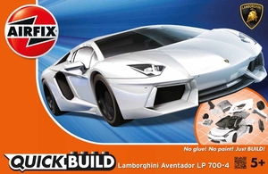 QUICK BUILD Lamborghini Aventador White-model-kits-Hobbycorner