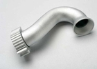 Traxxas 5340 - Header, Exhaust (Tubular Aluminum, Silver-Anodized)