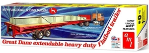 1/25 Great Dane Extendable Flat Bed Trailer - AMT 1111 -model-kits-Hobbycorner