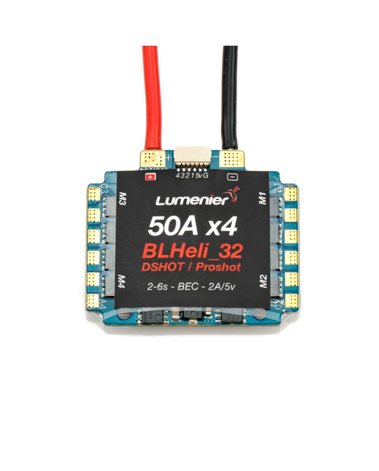 Lumenier BLHeli_32 32bit 50A 4-in-1 ESC 2-6s w/ BEC 2A/5v, DSHOT / Proshot