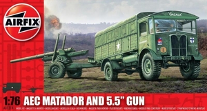 Airfix 1/76 AEC Matador & 5.5" Gun-model-kits-Hobbycorner