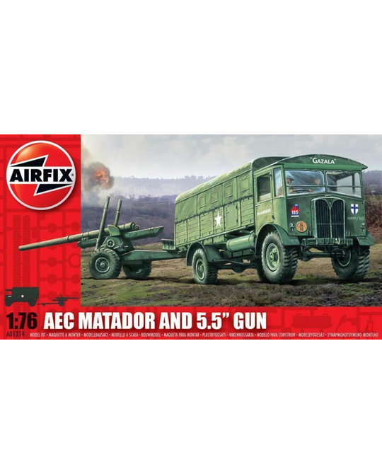 Airfix 1/76 AEC Matador & 5.5" Gun